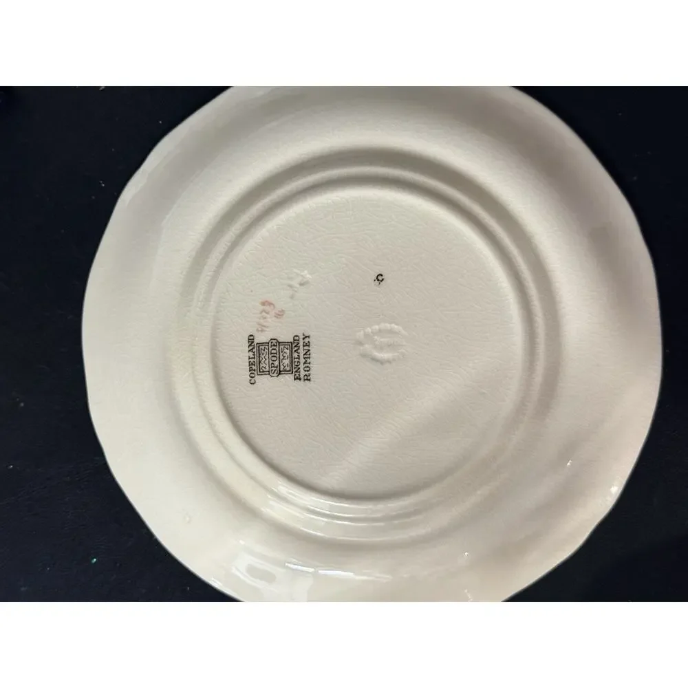 Spode England Marlborough Sprays Floral Rimmed Soup Bowl 8”